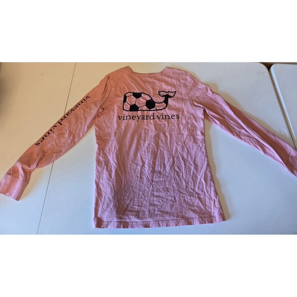 Vineyard Vines Soccer Whale Long Sleeve Pocket Shirt Womens Small Pink - Picture 11 of 13